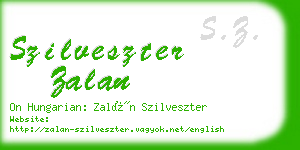 szilveszter zalan business card